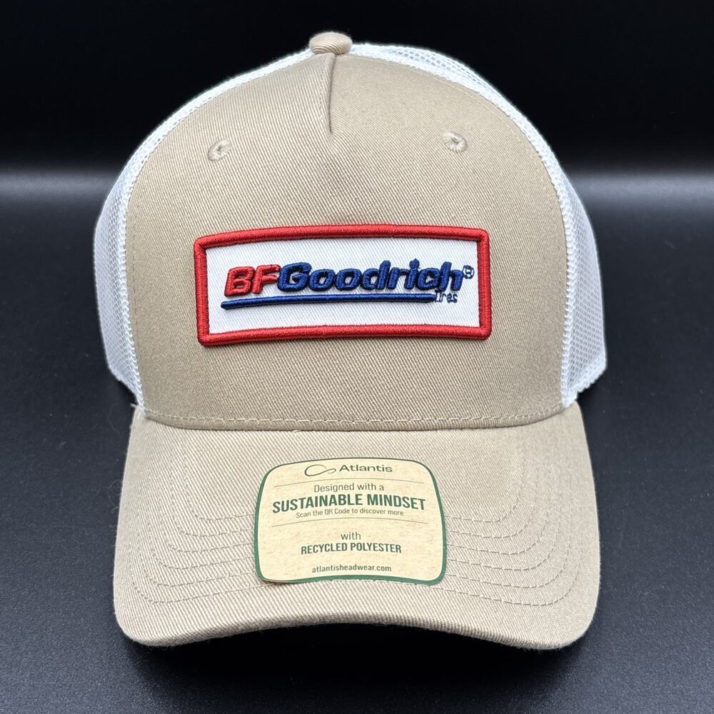BF GOODRICH Tires Tan Adjustable Snapback Hat Atlantis Recycled Polyester NEW